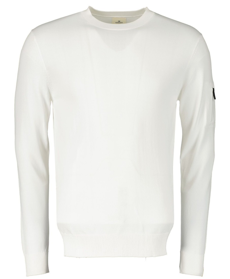 Truien Jac Hensen | Jac Hensen Pullover - Slim Fit - Wit